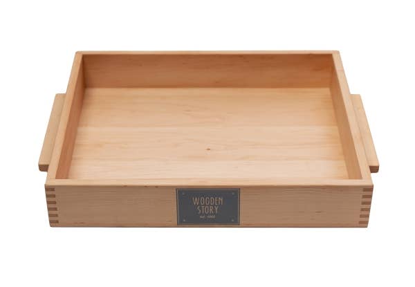 Wooden Story | Großes Aktivitätstablett mit Griffen aus Holz