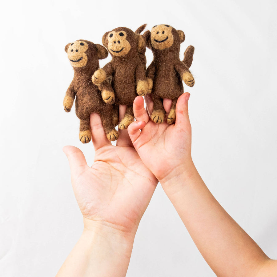 Fingerpuppen - Sensorisches Spiel - Affe – Anwendungsszene in einer Anwendungsszene, Bild 1