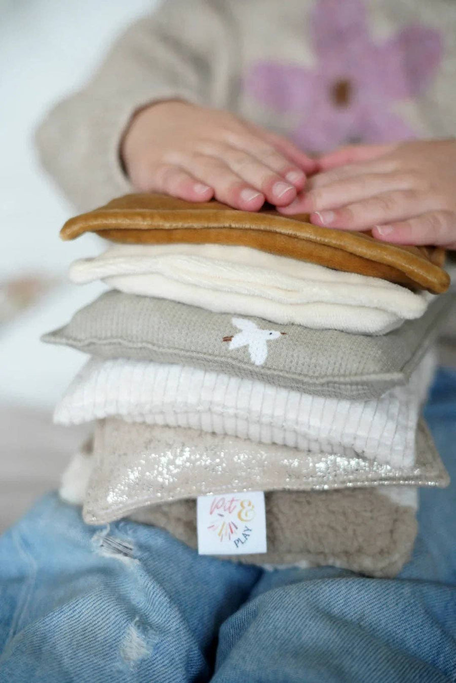 Naturel Spark Set Körnerkissen – Produktansicht vor neutralem Produkthintergrund, Bild 1