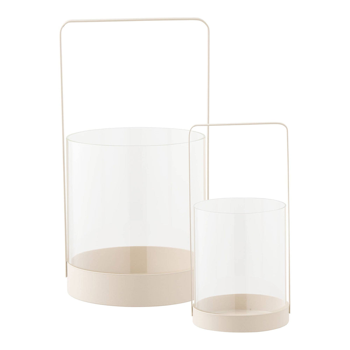 Hurrikan-Kerzenhalter - Beige – Produktansicht vor neutralem Produkthintergrund, Bild 1
