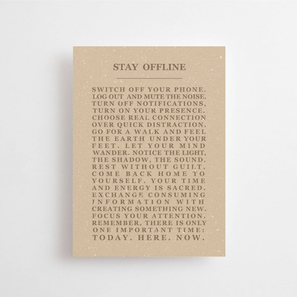Anna Cosma | Postkarte „Stay Offline“ (Englisch)