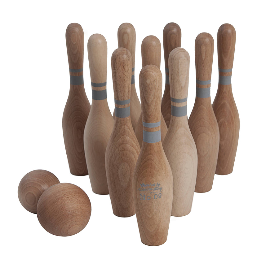 Wooden Story | Holz Spielzeug - Kegel Set Natur