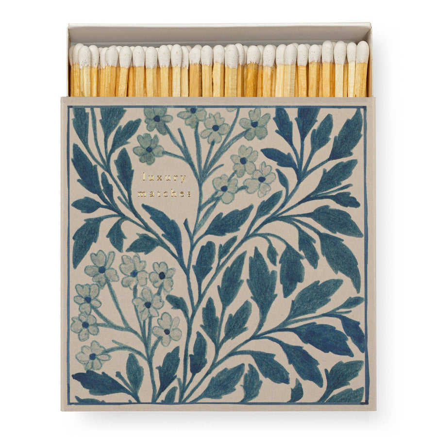 Archivist Gallery | Sicherheitsstreichhölzer, quadratische Schachtel - Blue Floral