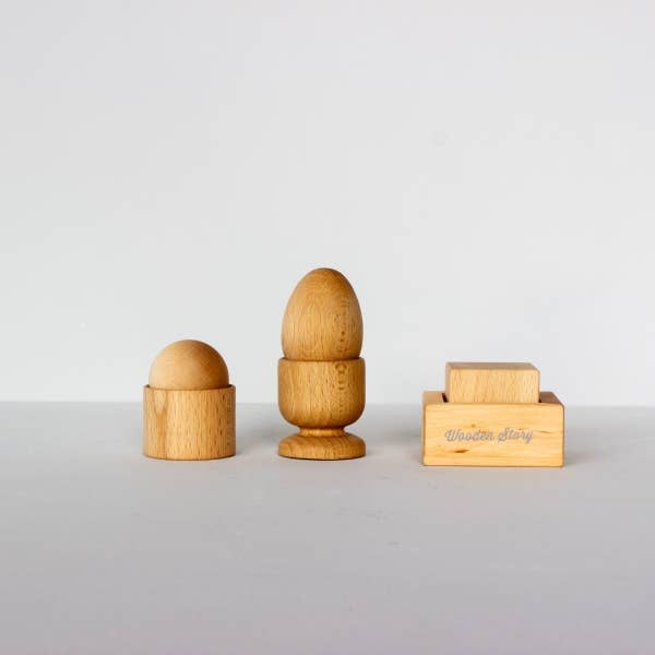 Wooden Story | Montessori Lernmaterial - Ei, Ball und Würfel
