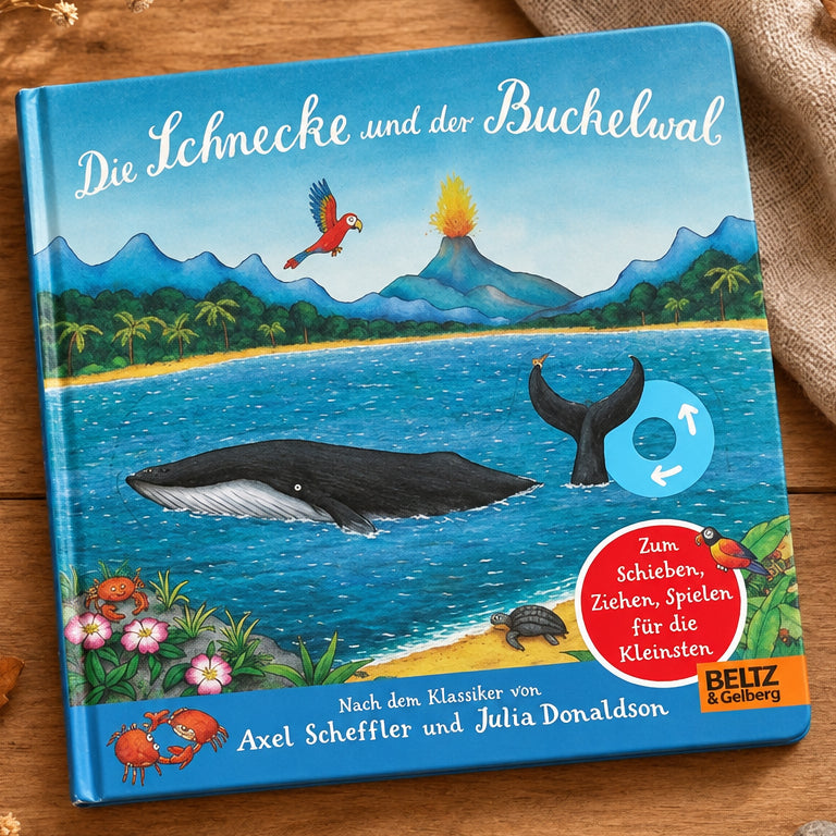 Die Schnecke und der Buckelwal: Pappbilderbuch zum Schieben, Ziehen Spielen für die Kleinsten cover image