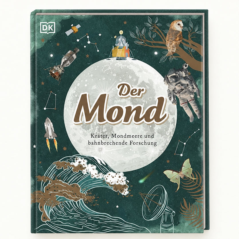 Der Mond: Krater, Mondmeere und bahnbrechende Forschung. Sachbuch mit stimmungsvollen Illustrationen. Für Kinder ab 7 Jahren cover image