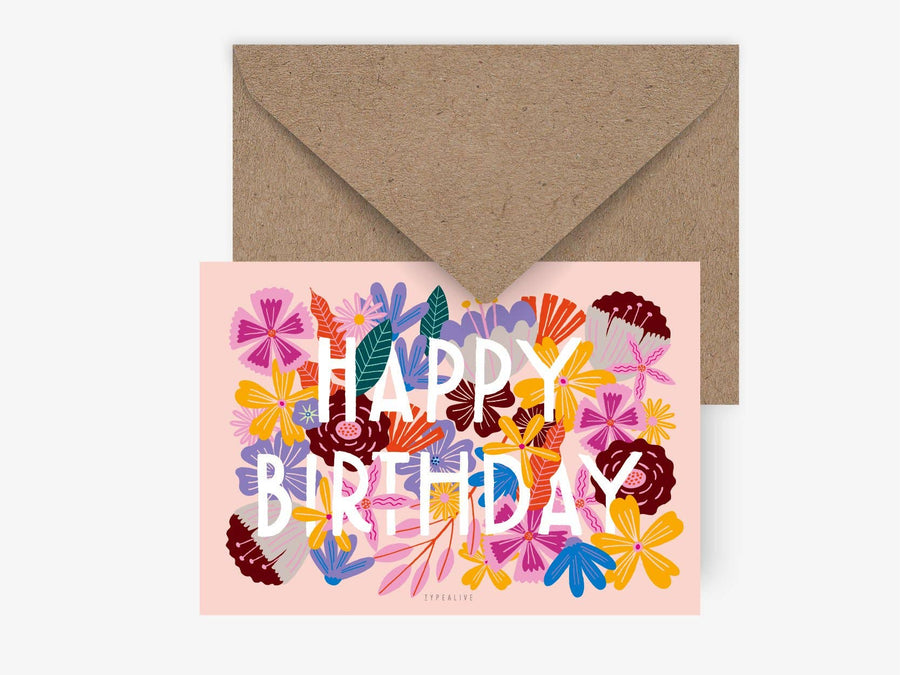 Postkarte / Bloomy Birthday – Anwendungsszene, Bild 1