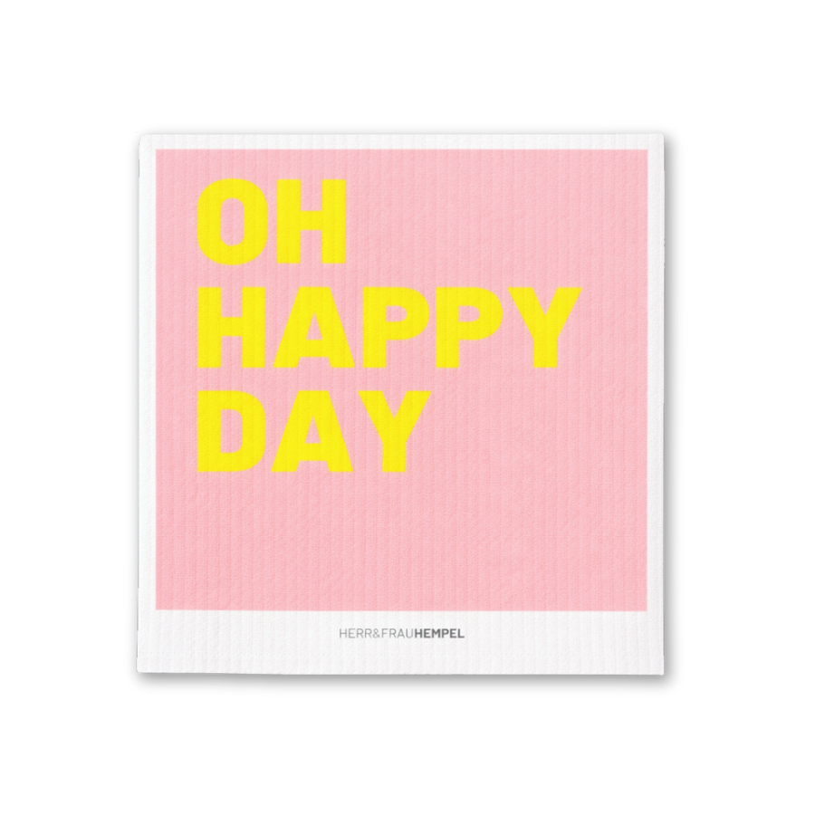 HERR&FRAUHEMPEL | Schwammtuch - OH HAPPY DAY