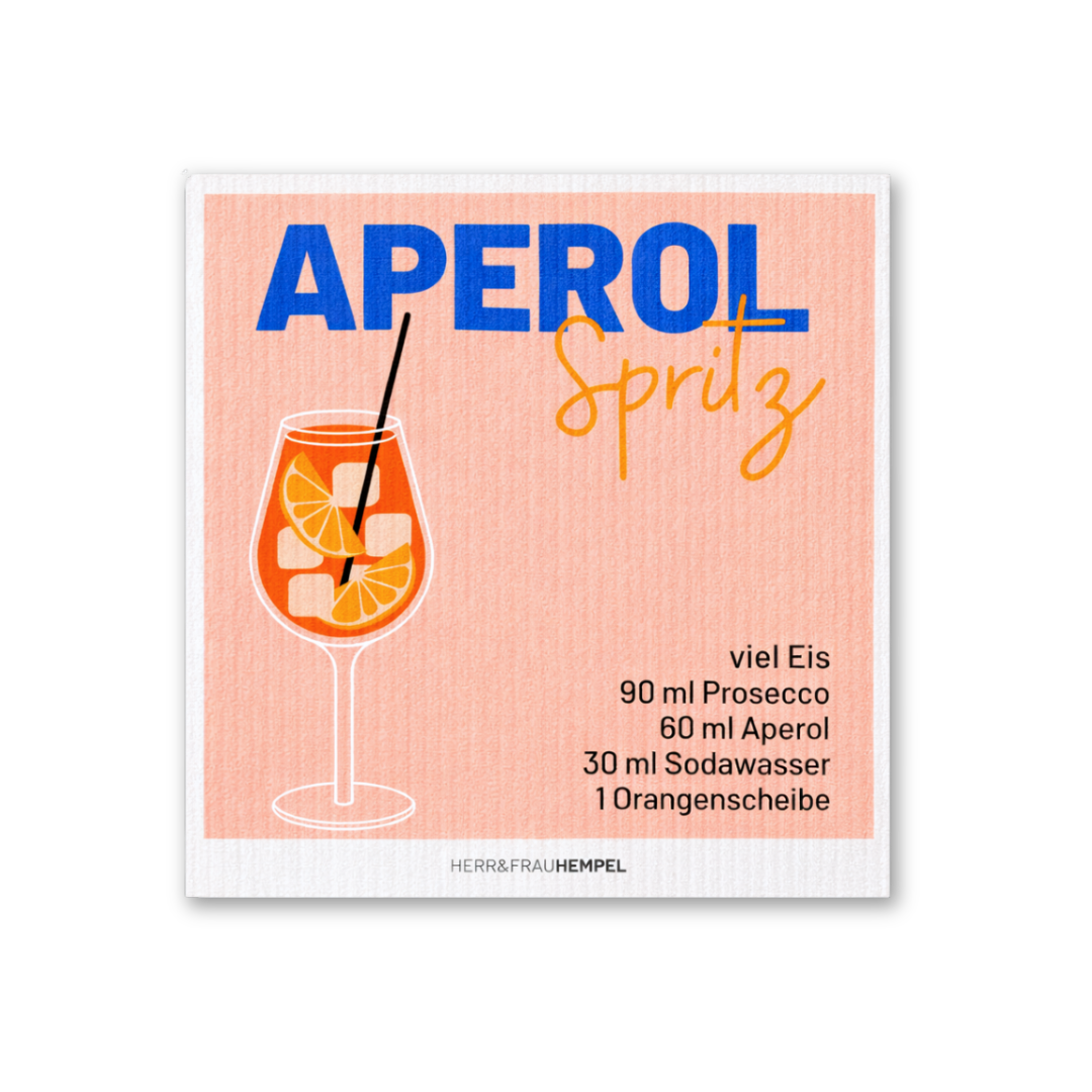 HERR&FRAUHEMPEL | Schwammtuch - Aperol Spritz