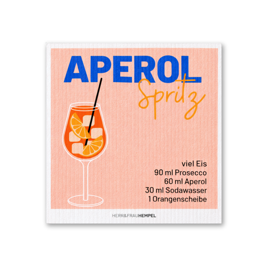 HERR&FRAUHEMPEL | Schwammtuch - Aperol Spritz
